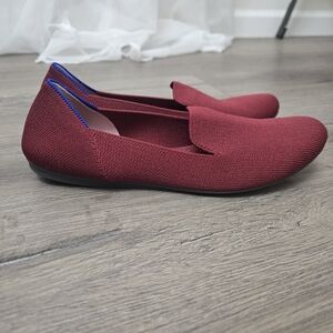 Rothy's The Loafer Red Cinamon Round Toe Size 7 Lightweight Casual Work Preppy